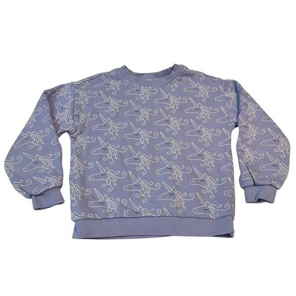 Hanna Andersson Print Balloon Sleeve French Terry Sweatshirt Size 120 6/7 - Picture 2 of 7